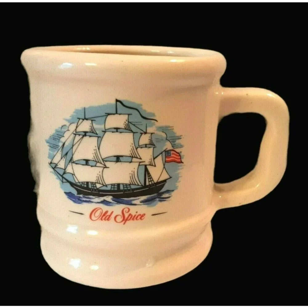 Authentic Vintage Old Spice Shaving Mug Grand Turk Ship